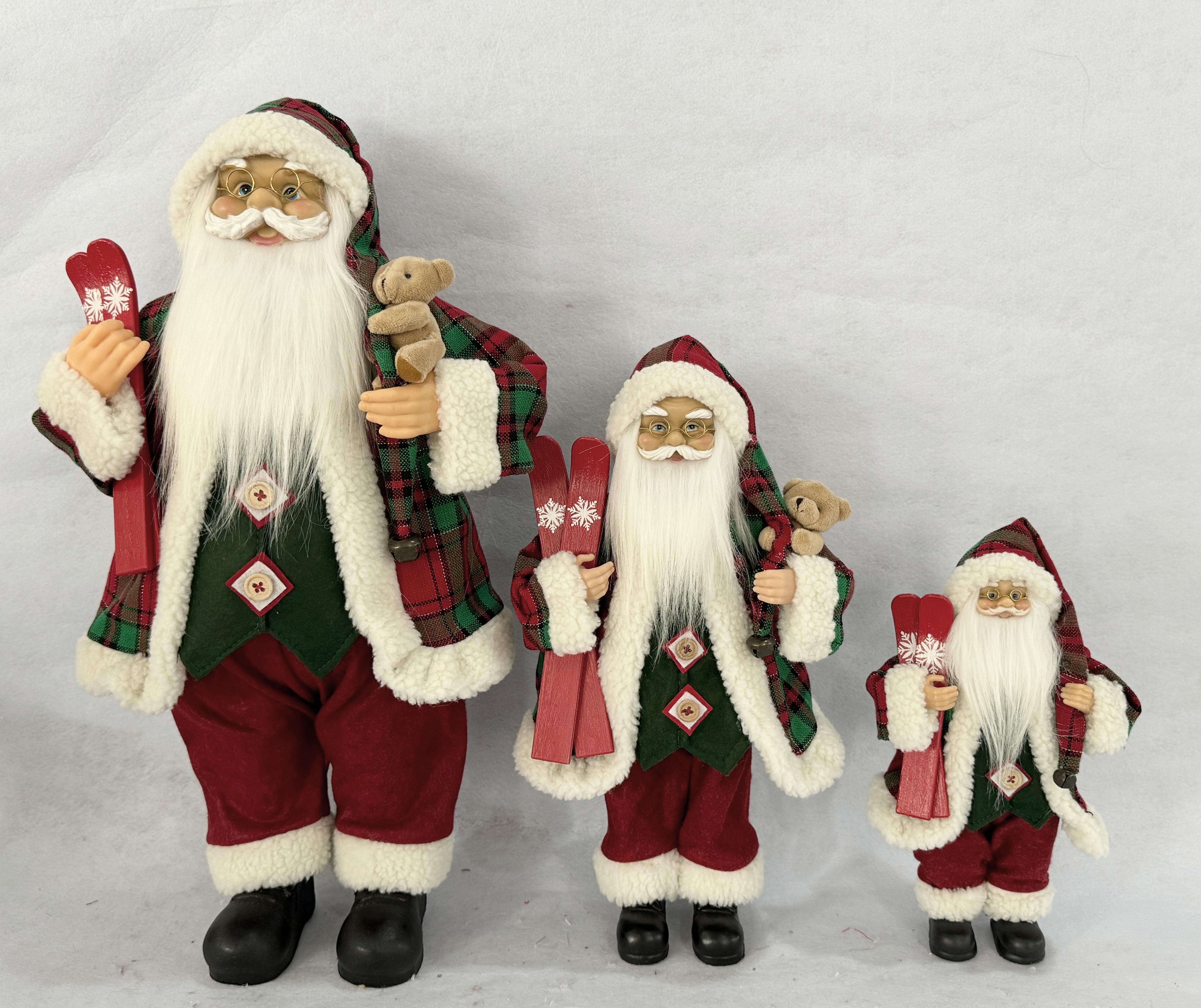 Santa in Tartan with ski board